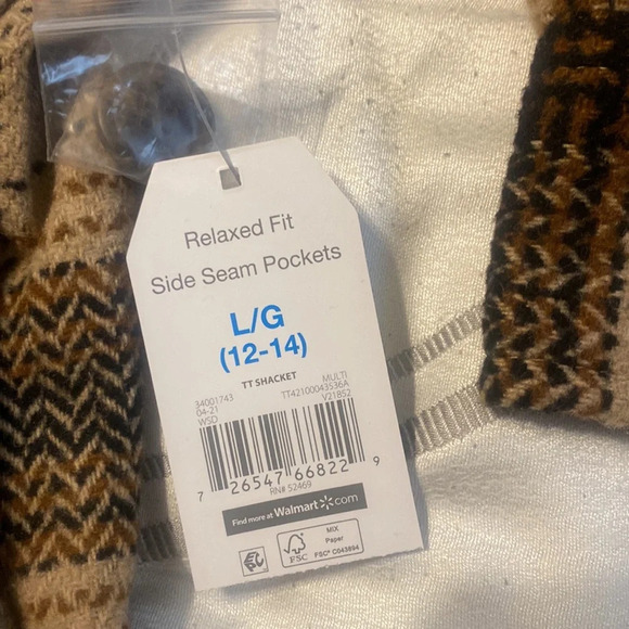 Time and tru women’s plaid shacket - Picture 6 of 7